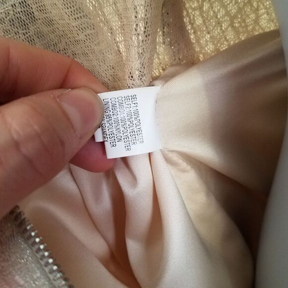 PHOEBE Couture Shimmer Fit Flare Dress - Picture 8 of 8